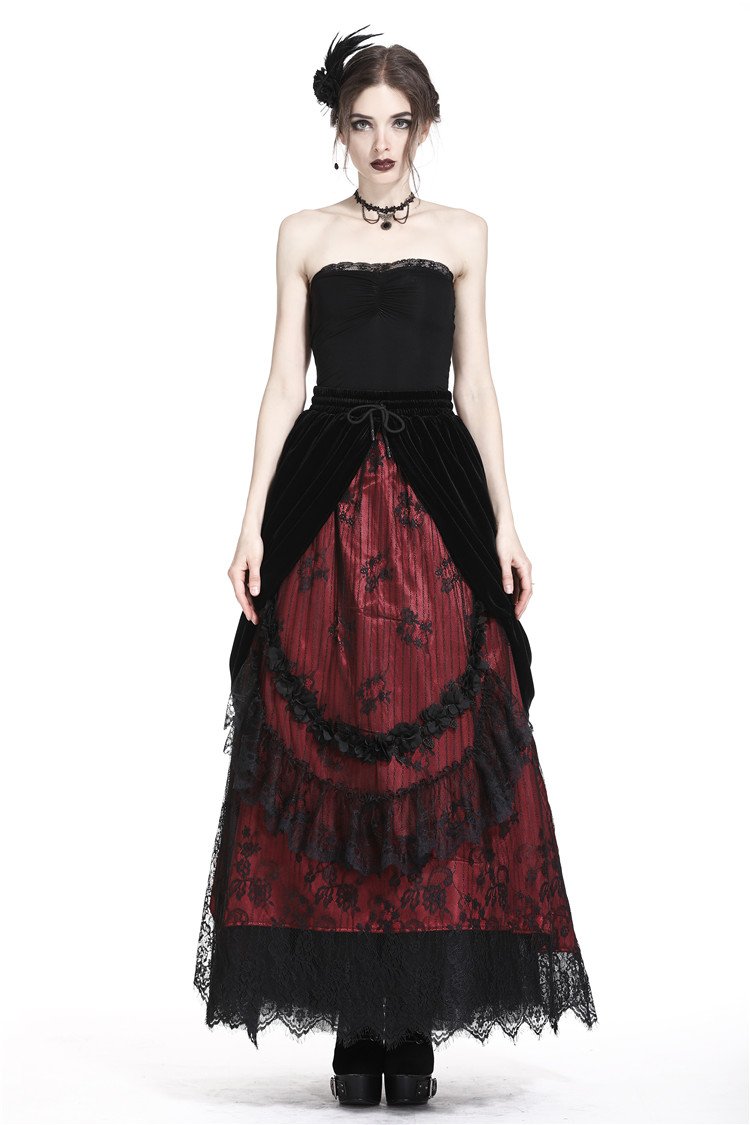 Velvet skirt clearance goth