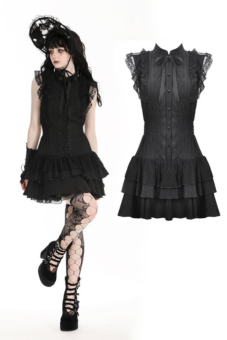 Gothic frilly shirt dress DW955