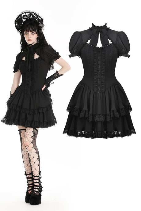 Gothic romantic elegant princess frilly dress DW960