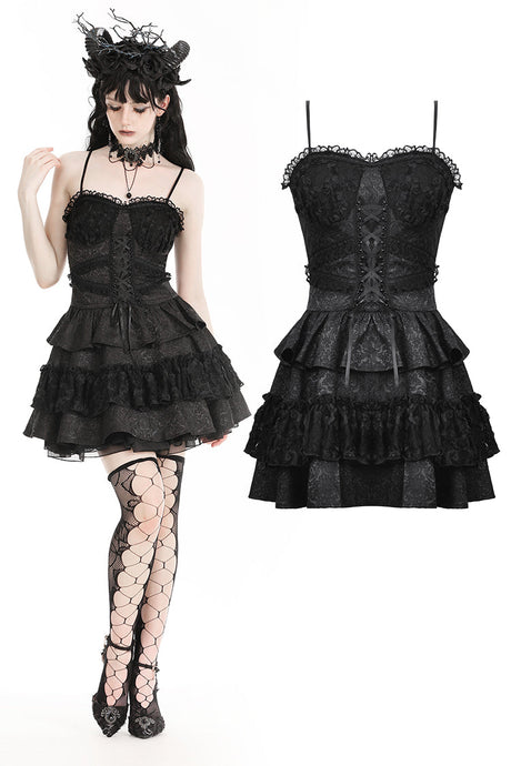 Lolita playful princess frilly cake dress DW962