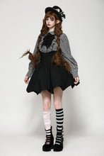 Load image into Gallery viewer, Dark lolita striped skull blouse IW116