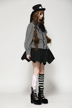 Load image into Gallery viewer, Dark lolita striped skull blouse IW116