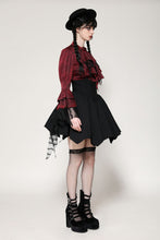 Load image into Gallery viewer, Gothic red inferno distressed frilly blouse IW119