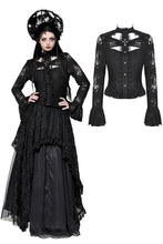 Load image into Gallery viewer, Gothic lace sexy hollow cross blouse IW120