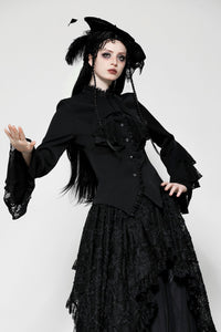 Gothic multi-Layer ruffled noble Top IW121