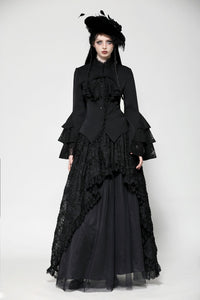 Gothic multi-Layer ruffled noble Top IW121