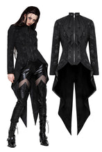 Load image into Gallery viewer, Vintage gothic jacquard tailcoat with slits JW268