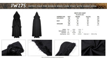 Load image into Gallery viewer, Gothic faux fur double-sided long coat with large hood JW275