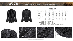 Chic knight gothic oversized collar jacket JW278