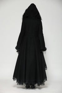 Romantic gothic plush hem coat with grand skirt JW282