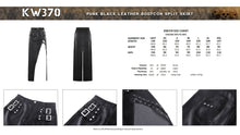 Load image into Gallery viewer, Punk black leather bodycon split skirt KW370