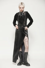 Load image into Gallery viewer, Punk black leather bodycon split skirt KW370