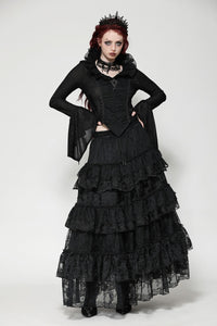 Gothic princess rose layered tulle cake skirt KW372