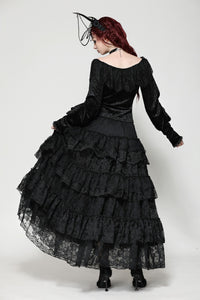 Gothic princess rose layered tulle cake skirt KW372