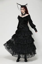 Load image into Gallery viewer, Gothic princess rose layered tulle cake skirt KW372