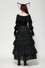 Load image into Gallery viewer, Gothic princess rose layered tulle cake skirt KW372