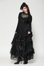 Load image into Gallery viewer, Gothic embroidered puff sleeve top TW604