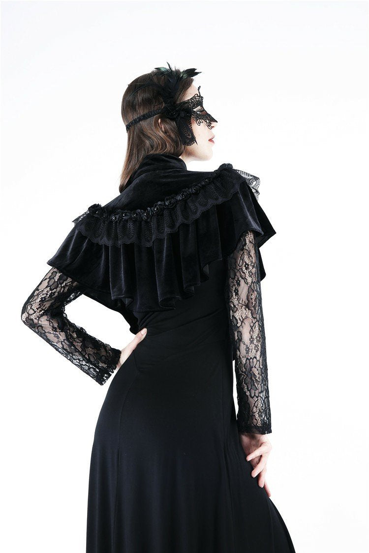 Gothic Black cape hearted shaped capelet BW043 – DARK IN LOVE