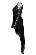 Load image into Gallery viewer, Gothic dress of ghost cocktail lace with button row DW053BK - Gothlolibeauty