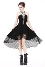Load image into Gallery viewer, Punk knitted dress with net pattern hem and sexy eyelet rope design DW189 - Gothlolibeauty