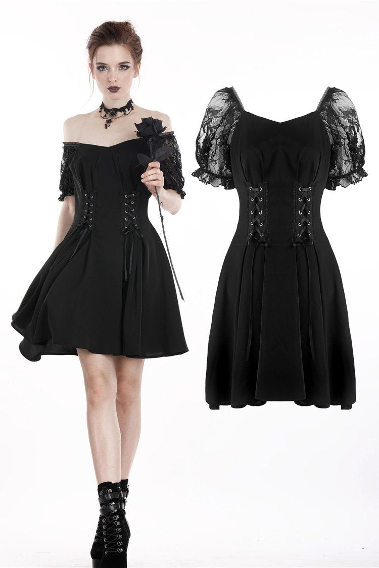 Gothic lolita lace-up chiffon dress DW264 – DARK IN LOVE