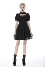 Load image into Gallery viewer, Gothic lolita hearted lace up midi dress DW389 - Gothlolibeauty