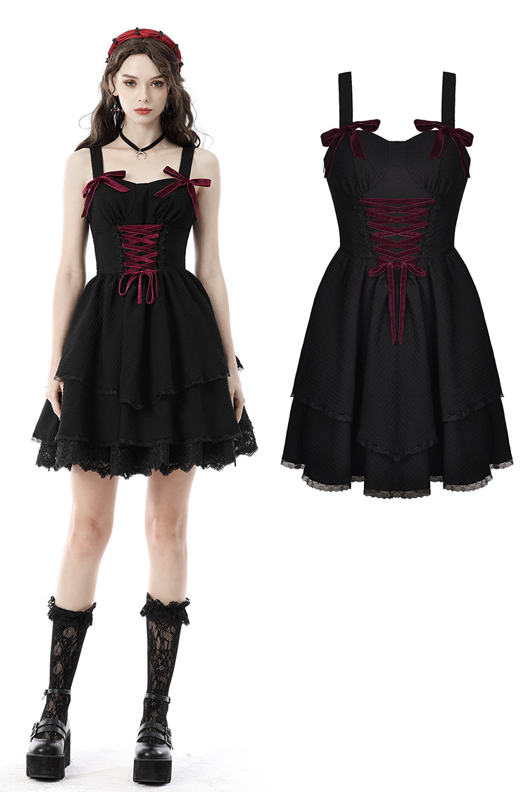 Pink doll mesh strap dress DW636 – DARK IN LOVE