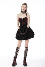 Load image into Gallery viewer, Gothic spider bow frilly strap dress DW671