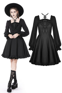 Gothic dead cross frilly dress DW727