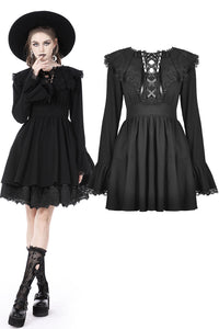 Pleated bat collar dress DW746