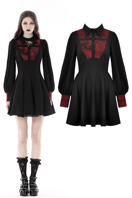 Gothic black blood cross dress DW778