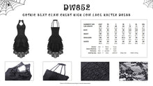 Load image into Gallery viewer, Gothic sexy claw chest high low lace halter dress DW852