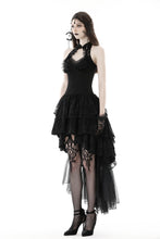 Load image into Gallery viewer, Gothic sexy claw chest high low lace halter dress DW852