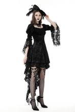 Load image into Gallery viewer, Gothic princess bell lace sleeves velvet dress DW858