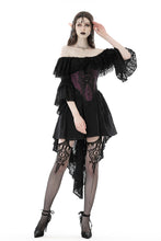 Load image into Gallery viewer, Gothic princess sleeves high low dress DW860