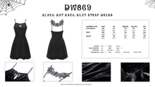 Load image into Gallery viewer, Black bat back sexy strap dress DW869