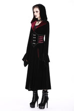 Load image into Gallery viewer, DARK IN LOVE Gothic Black red button lace-up long jacket JW164 - Gothlolibeauty