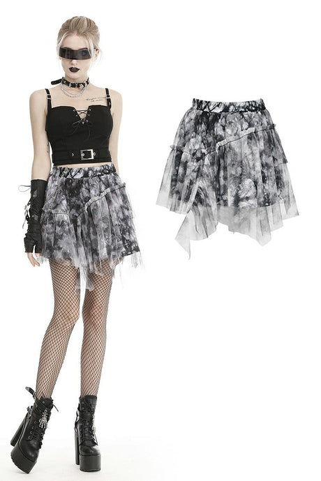 Punk decadent dyeing mini skirt  KW184