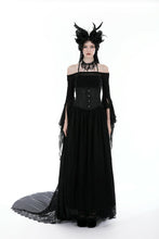 Load image into Gallery viewer, Gothic court frilly tail length skirt KW311