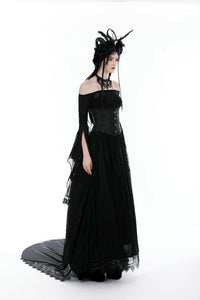 Gothic court frilly tail length skirt KW311