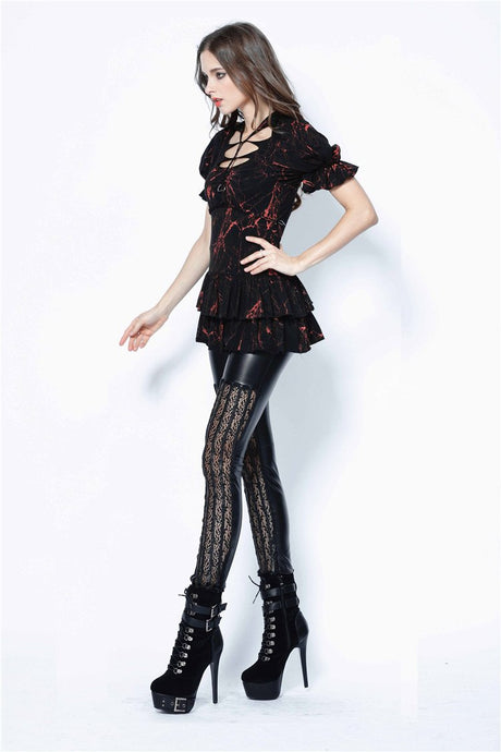 Punk sexy vertical grain lace legging pants PW080 - Gothlolibeauty