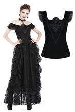 Load image into Gallery viewer, Gothic knitted T-shirt with crumpled swallow shape shoulder TW167 - Gothlolibeauty