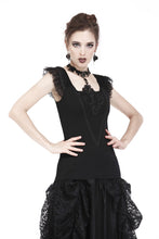 Load image into Gallery viewer, Gothic knitted T-shirt with crumpled swallow shape shoulder TW167 - Gothlolibeauty