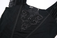 Load image into Gallery viewer, Gothic knitted T-shirt with crumpled swallow shape shoulder TW167 - Gothlolibeauty