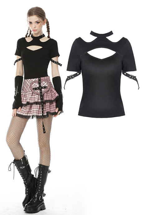 Punk sexy hollow out street fashion top TW308